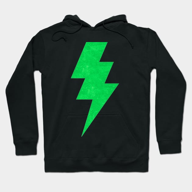 Lightning Bolt Green Hoodie by Vin Zzep